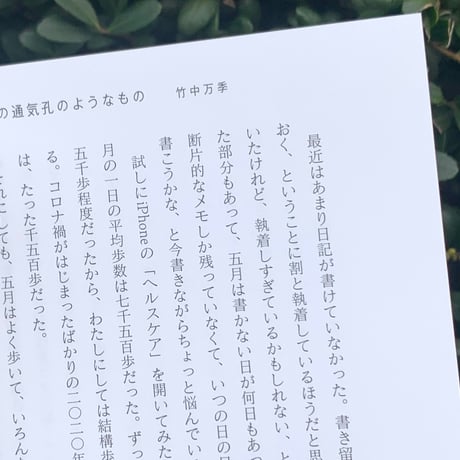 竹中万季　野村由芽｜me and youの日記文通 message in a bottle vol.2