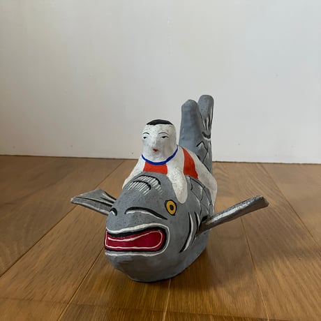 琉球郷土玩具「鯉乗り童子」（古）