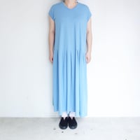 homspun　天竺ノースリーブワンピース【サックス】