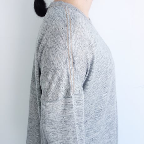 Koton　リネン天竺ルーズTシャツ【Light Gray】