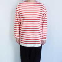 Yonetomi　WAVE COTTON BASQUE KNIT P/O <Boat Neck>
