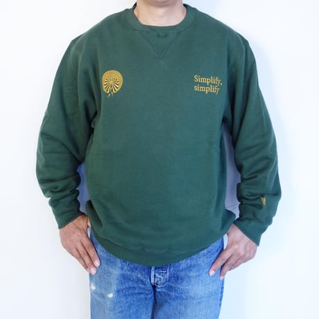 South2 West8　EMB. Crew Neck Sweat Shirt - Cotton French Terry
