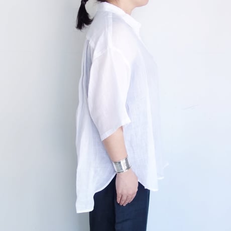 ata　ラミー半袖オーバーシャツ