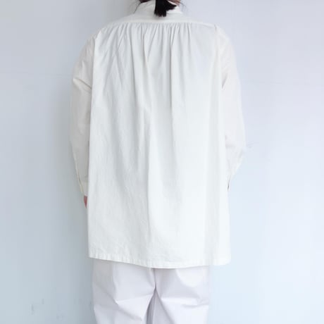 HAU　stand collar shirts "noble"【アイボリー】