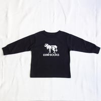 COW BOOKS　KIDS Long sleeve T-shirt (black)