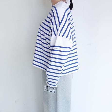 MONT KEMMEL　WIDE BASQUE BORDER SHIRT【White / Blue】