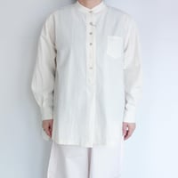 HAU　stand collar shirts "noble"【アイボリー】