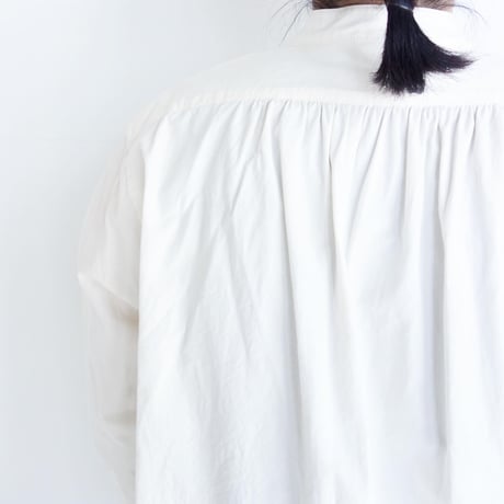 HAU　stand collar shirts "noble"【アイボリー】