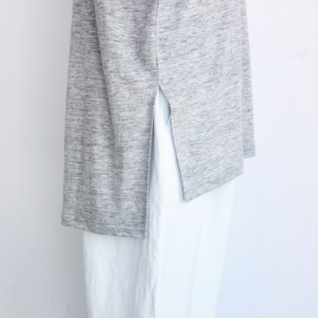 Koton　リネン天竺ルーズTシャツ【Light Gray】