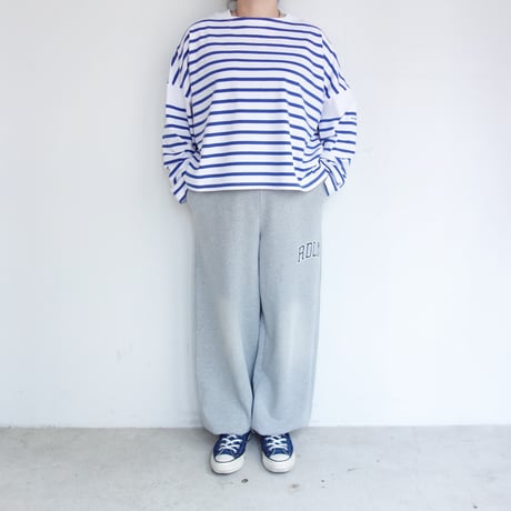 MONT KEMMEL　WIDE BASQUE BORDER SHIRT【White / Blue】