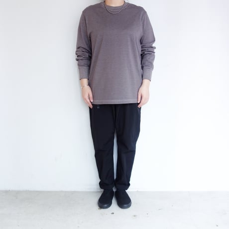 Yonetomi　GARMENT DYE BORDER T-SHIRT Long Sleeve