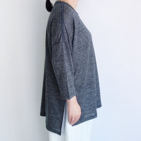 Koton　リネン天竺ルーズTシャツ【Charcoal Gray】