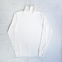 Hanes originals ワッフルタートルネックロングスリーブTシャツ (HW4-C502)【Off White】