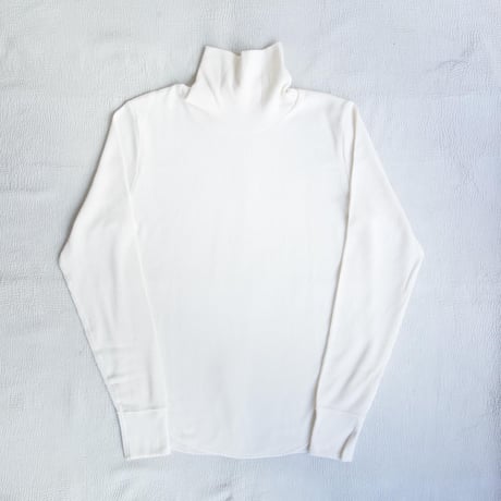 Hanes originals ワッフルタートルネックロングスリーブTシャツ (HW4-C502)【Off White】