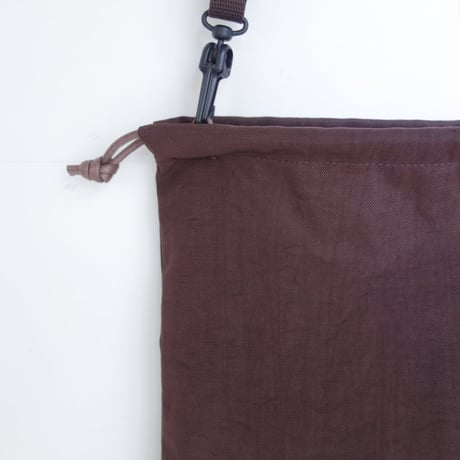 ERA.　TAS FLAT KINCHAKU SMALL【Chocolate】