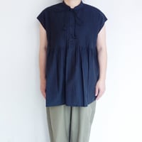 HAU　blouse "little tuck"【ネイビー】