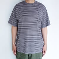 Yonetomi　GARMENT DYE RAMDOM BORDER T-SHIRT