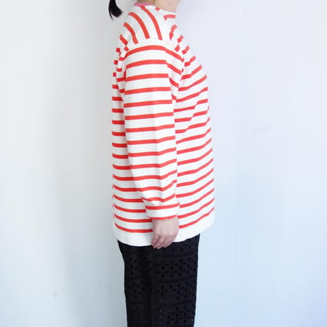 Yonetomi　WAVE COTTON BASQUE KNIT P/O <Boat Neck>