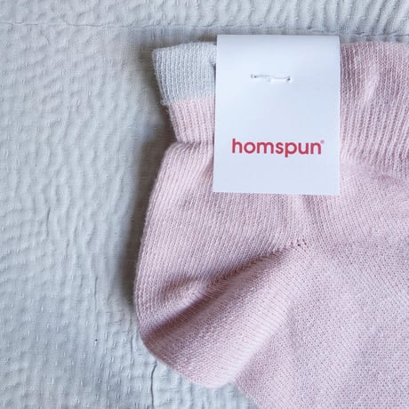 homspun　コットンリネンショートソックス