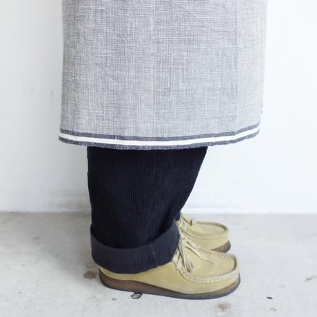 Suno & Morrison　OG 2×1 Khadi Full Apron【Brush Gray】