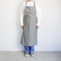 F/style　亀田縞のエプロン【黒鼠】