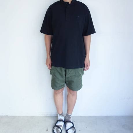 canterbury WHITE　S/S HENRY NECK RUGBY JERSEY【Black】