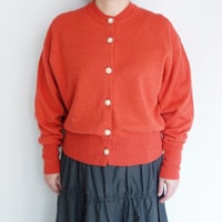 comm.arch.　Cotton/Linen Crew Neck C/D【Blood Orange】