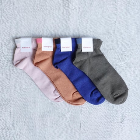 homspun　コットンリネンショートソックス