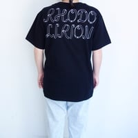 Rhodolirion　Printed Making a bow with Ribbion Tee【Black】