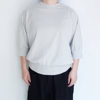 homspun　天竺六分袖プルオーバー【ライトグレー】