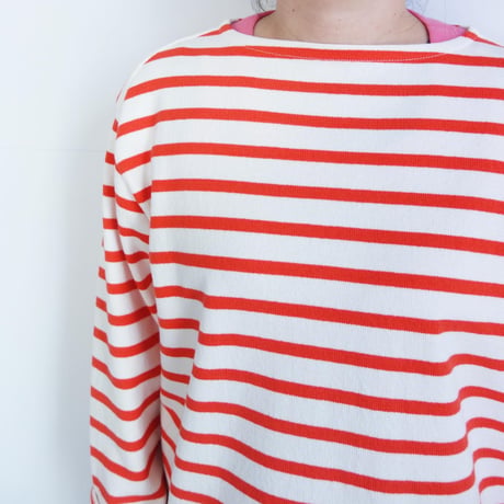 Yonetomi　WAVE COTTON BASQUE KNIT P/O <Boat Neck>