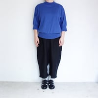 homspun　天竺六分袖プルオーバー【ブルー】