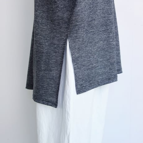Koton　リネン天竺ルーズTシャツ【Charcoal Gray】