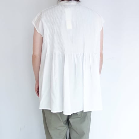 HAU　blouse "little tuck"【ホワイト】