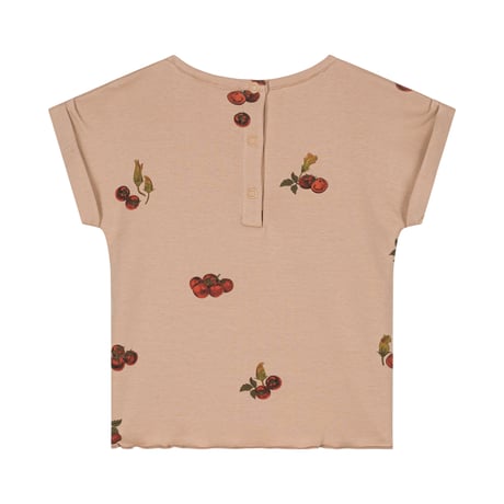 【STUDIO BOHEME PARIS】T-SHIRT BAMA - NOUGAT / TOMATO