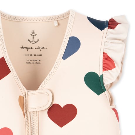 【Konges Sløjd】NEOPRENE FLOAT VEST FRILL - BON COEUR COLORÉ