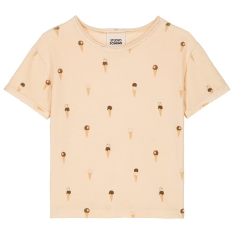 【STUDIO BOHEME PARIS】TSHIRT ESSENTIAL - VANILLA / ICE CREAM