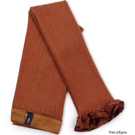 【Collégien】Catherine Liberty Ruffle Ribbed Footless Tights