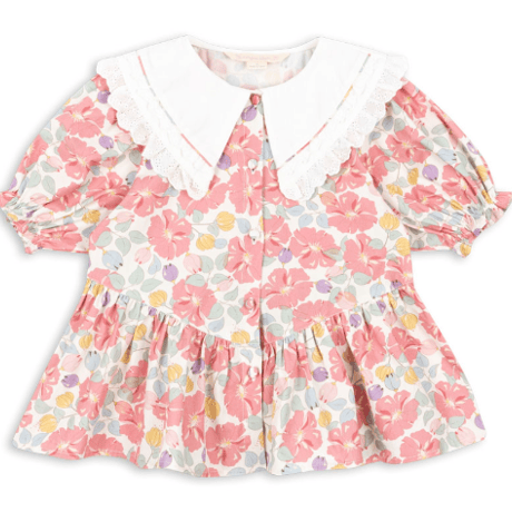 【Konges Sløjd】COEUR COLLAR SHIRT GOTS - FLEUR ANGLAISE