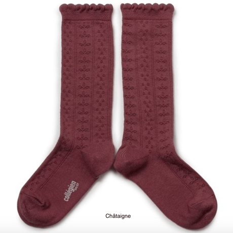 【Collégien】Juliette Pointelle Organic Cotton Knee-high Socks