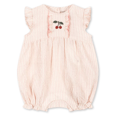 【Konges Sløjd】ELLIE FRILL ROMPER GOTS - PEONY STRIPE