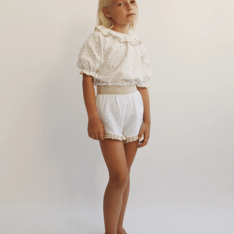 【LiiLU】OANA BLOUSE - Serker Mustard Flowers