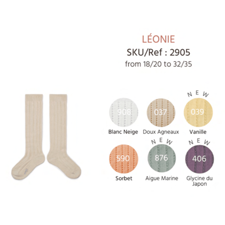 【Collégien】Léonie Lightweight Openwork Knee-high Socks