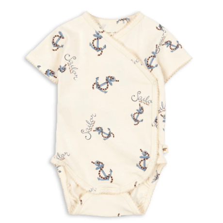【Konges Sløjd】 BASIC SS NEWBORN BODY GOTS - rock my boat