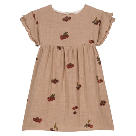 【STUDIO BOHEME PARIS】DRESS COUSINE - NOUGAT / TOMATO