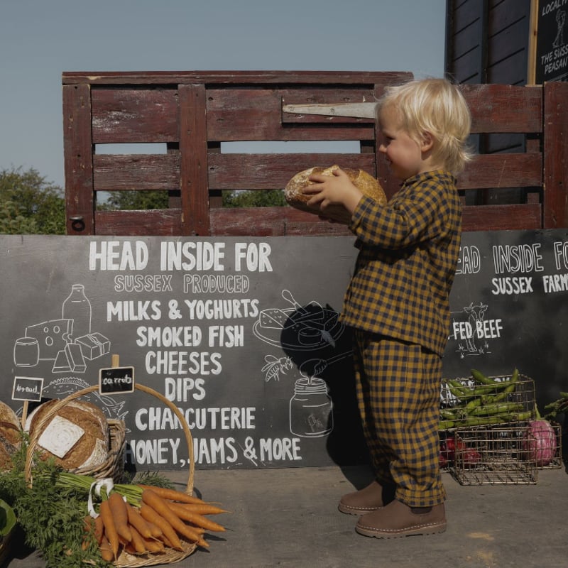 新品♡ organic zoo ブルーベリーギンガムチェックパンツ 4-5y Gingham