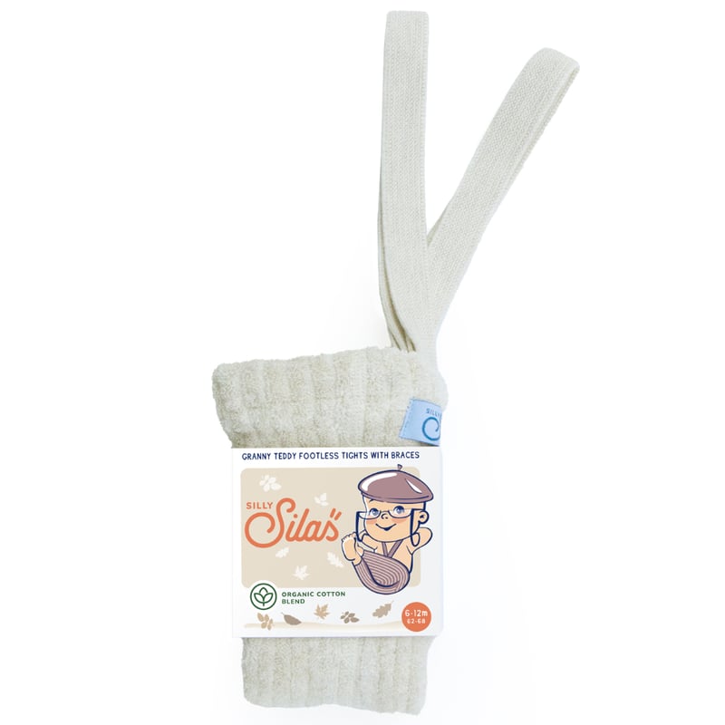 おまとめSILLYSilas GrannyTeddy cream 6-12m Silly Silas】Granny Teddy Warmy Footless - Crea