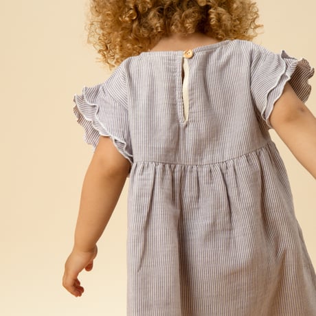 【STUDIO BOHEME PARIS】DRESS COUSINE - VIOLET STRIPES