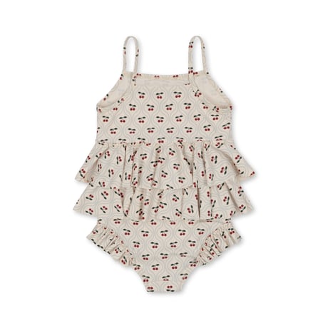 【Konges Sløjd】MANUCA FRILL SWIMSUIT - CHERRY MOTIF