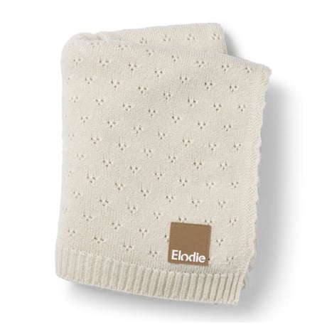 【Elodie】Pointelle Blanket - Creamy White